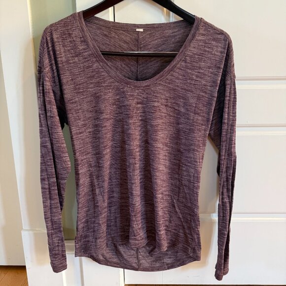 Lululemon Meant To Move Long Sleeve - Heathered Foxglove - Size 6 - Picture 2 of 7